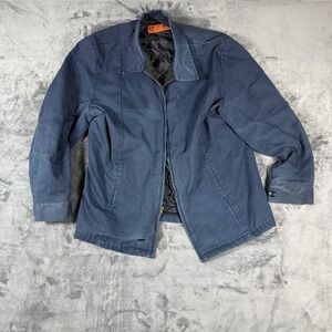 VTG distressed unifirst Red Kap 80s workwear mechanics navy zip jacket size L